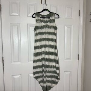GAP Light Green and White Tie Dye Dress Size Small